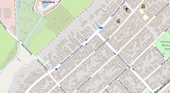 Restaurant auf Karte