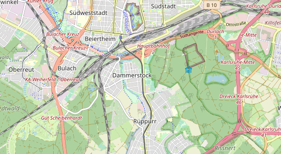 Restaurant auf Karte