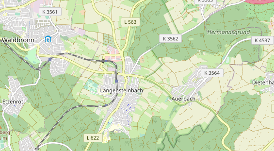 Restaurant auf Karte