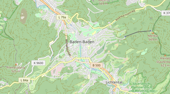 Restaurant auf Karte