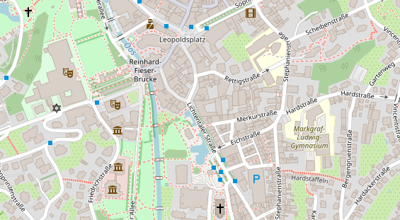 Restaurant auf Karte