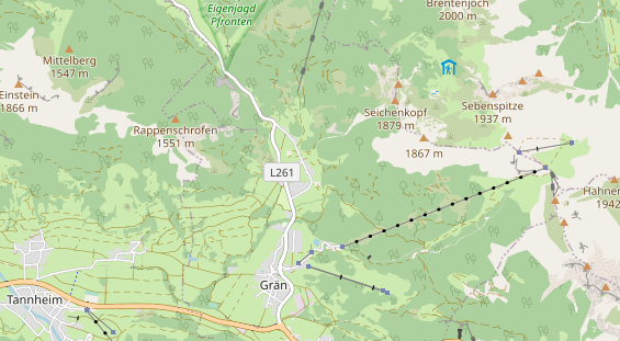 Restaurant auf Karte