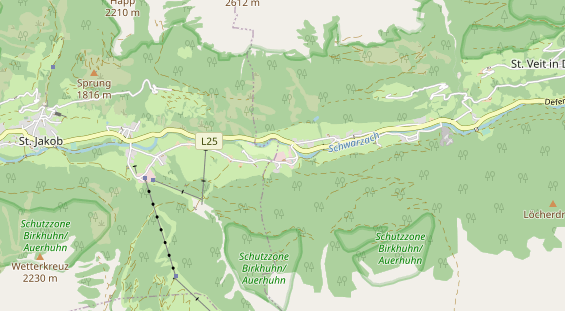 Restaurant auf Karte