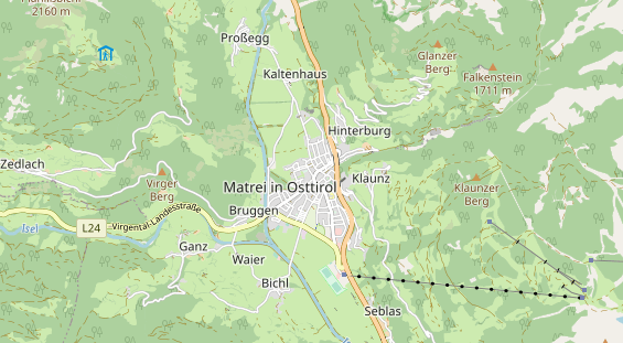 Restaurant auf Karte