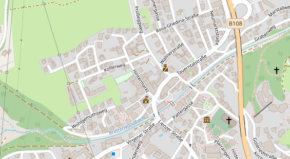 Restaurant auf Karte