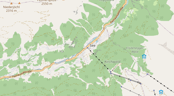 Restaurant auf Karte