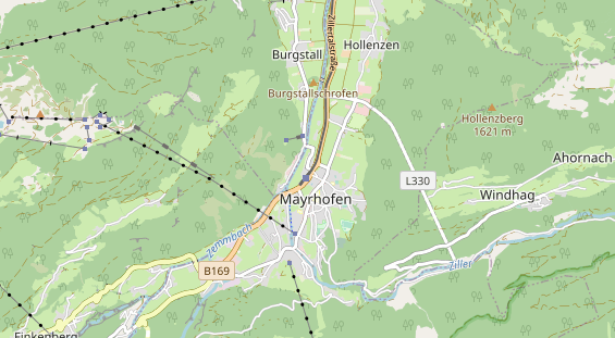 Restaurant auf Karte