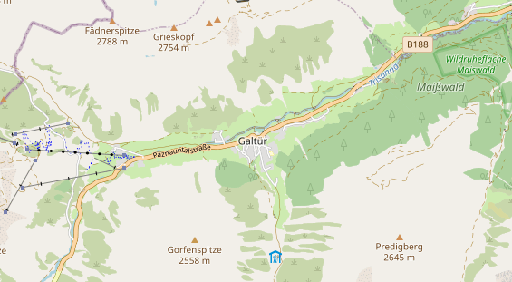 Restaurant auf Karte