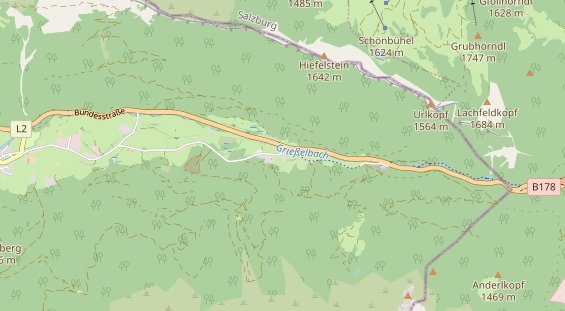 Restaurant auf Karte