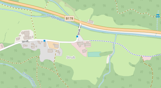 Restaurant auf Karte