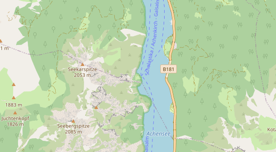 Restaurant auf Karte