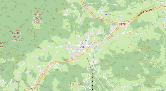 Restaurant auf Karte