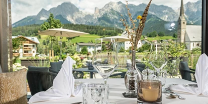 Essen-gehen - grüner Gastgarten - PLZ 5751 (Österreich) - Restaurant die HOCHKÖNIGIN