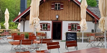 Essen-gehen - Sitzplätze im Freien - Oberösterreich - Außenansicht von Almstadl am Schwarzensee - Almstadl am Schwarzensee