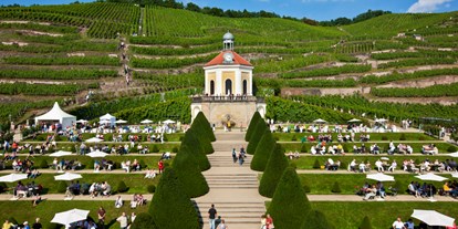 Essen-gehen - Preisniveau: €€€ - Radebeul - Weingarten von Schloss Wackerbarth - Gasthaus Schloss Wackerbarth