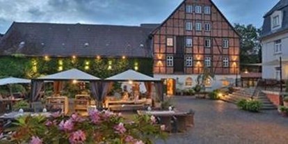 Essen-gehen - Mahlzeiten: Abendessen - Deutschland - Garten vom Restaurant Weinstube - Weinstube im Romantik Hotel am Brühl