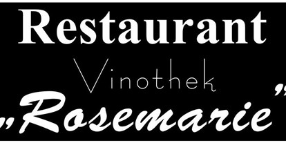 Essen-gehen - grüner Gastgarten - Hausleiten (Oftering) - Logo - Restaurant Vinothek Rosemarie
