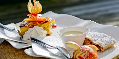 Essen-gehen - Gerichte: Desserts - Schwemmberg - Apfelstrudel selbstgemacht - Landgasthof Ortner
