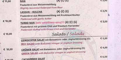 Essen-gehen - Art der Küche: indisch - Salzburg - Restaurant Taj Mahal