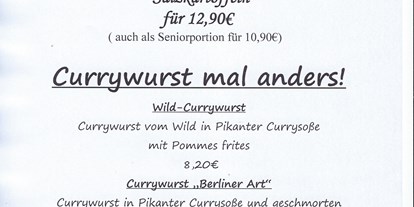 Essen-gehen - Gerichte: Wild - Nordstemmen - Gasthaus Alt Rössing