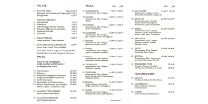 Essen-gehen - Gerichte: Antipasti - PLZ 49637 (Deutschland) - Zweite Seite der Speisekarte der KARBAROSA Wirtschaft - KARBAROSA Wirtschaft