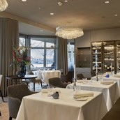 Restaurant - "dasRestaurant" mit Blick auf den Weinschrank  - "dasRestaurant" im Hotel Seepark 