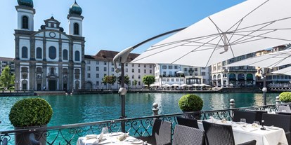 Essen-gehen - Preisniveau: €€€€ - Schweiz - Terrasse  - Restaurant Balances