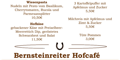 Essen-gehen - Art der Küche: international - Ostseeküste - Hofcafé & Hofküche Bernsteinreiter Hirschburg