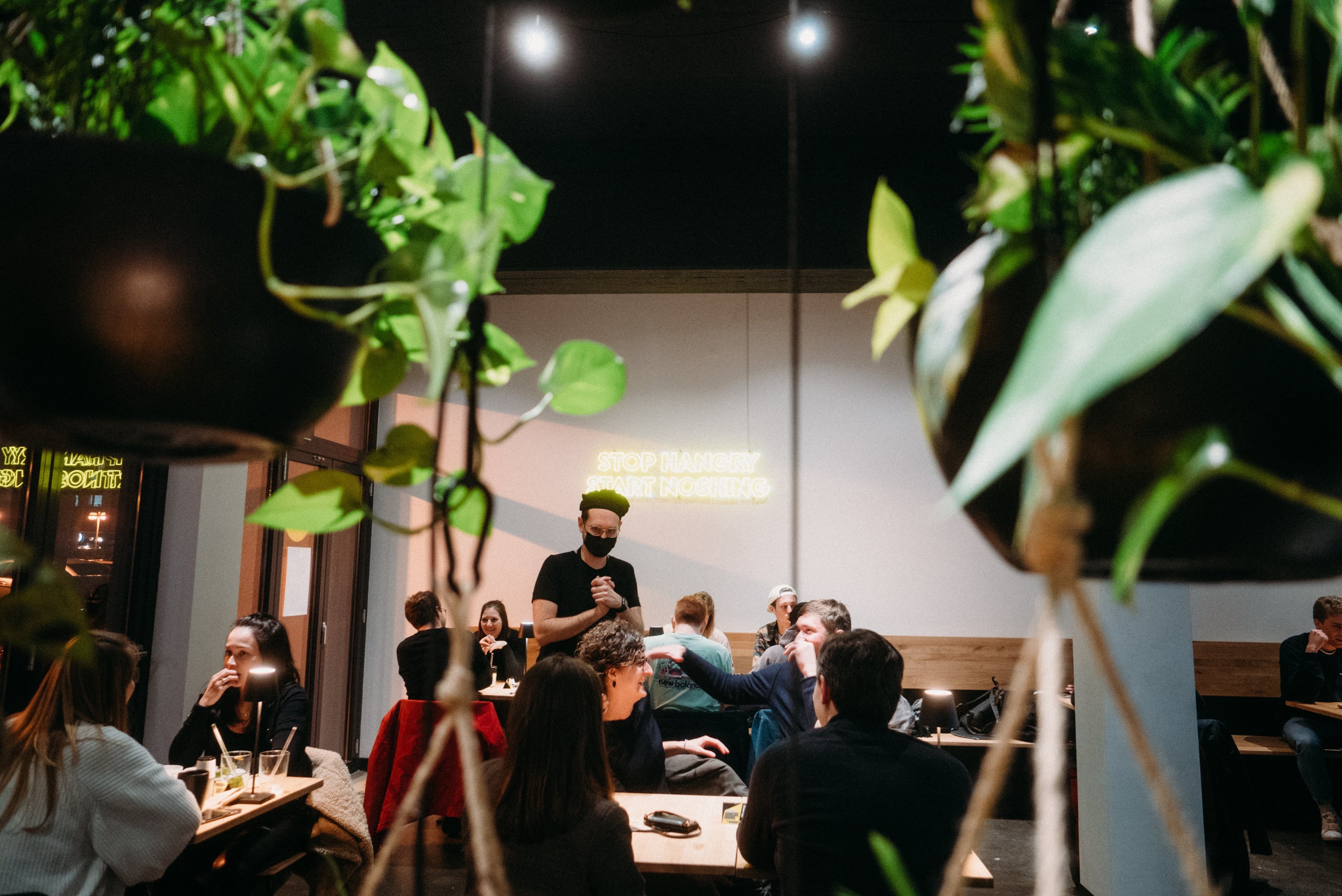 Restaurant - Gastraum und Pflanzenwand - NOSH'T