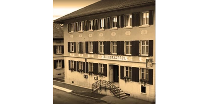 Essen-gehen - Gerichte: Gegrilltes - Schweiz - Brauerei Gebäude - Gasthaus Brauerei (Braui)