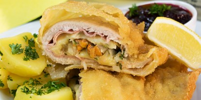 Essen-gehen - Gerichte: Fisch - Salzburg-Stadt Salzburger Neustadt - Bierheuriger Schnitzel - Bierheuriger