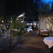 Restaurant - Gastgarten neben dem Restaurant - Osteria Cavalli