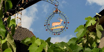 Essen-gehen - grüner Gastgarten - Klausen (Trentino-Südtirol) - Gasthof zum Hirschen