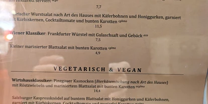 Essen-gehen - Preisniveau: €€ - Vorderfager - Speisekarte - Zipfer Bierhaus