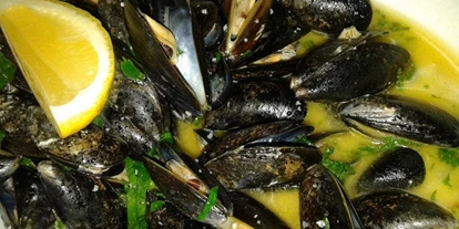 Essen-gehen - Gerichte: Meeresfrüchte - Schwarzach (Schwarzach) - Miesmuscheln im Weissweinsud - Gabriel's Cucina