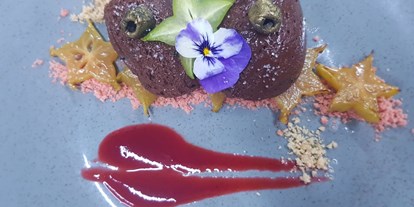 Essen-gehen - Art der Küche: mediterran - Dornbirn - Dunkles Olivenöl Schokolademousse mit Fleur di Sel - Gabriel's Cucina