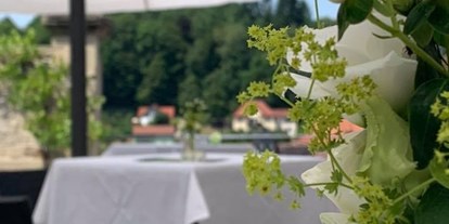 Essen-gehen - grüner Gastgarten - Franken - ´s Antla Brauerei und Wirtshaus - mit Hotel
