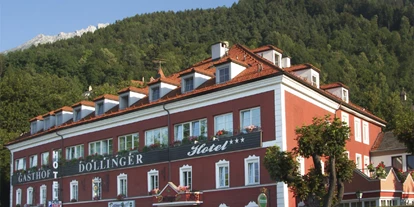 Essen-gehen - Sitzplätze im Freien - Lans - Gasthof-Hotel Dollinger, der traditionelle Gastbetrieb am Fuße der Nordkette in Innsbruck/Mühlau. - Restaurant Dollinger