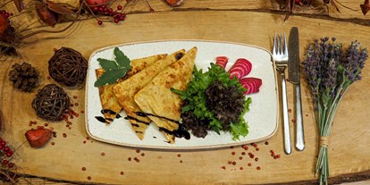 Essen-gehen - Mahlzeiten: Mittagessen - Region Schwaben - Vegane Linsenmaultaschen - Restaurant Mauganeschtle
