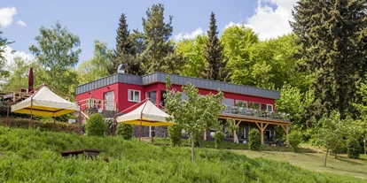 Essen-gehen - Hunsrück - Aussenansicht vom Waldchâlet - Loreleyblick Maria Ruh