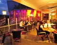 Restaurant: Panoramarestaurant Glashaus, Terrasse, Abend, außen - Panoramarestaurant Glashaus