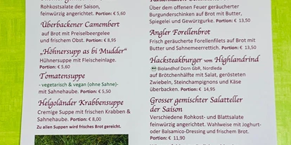 Essen-gehen - Ambiente: klassisch - Speisenkarte Seite 1 ab April 2022 - Rauchkate Beverstedt