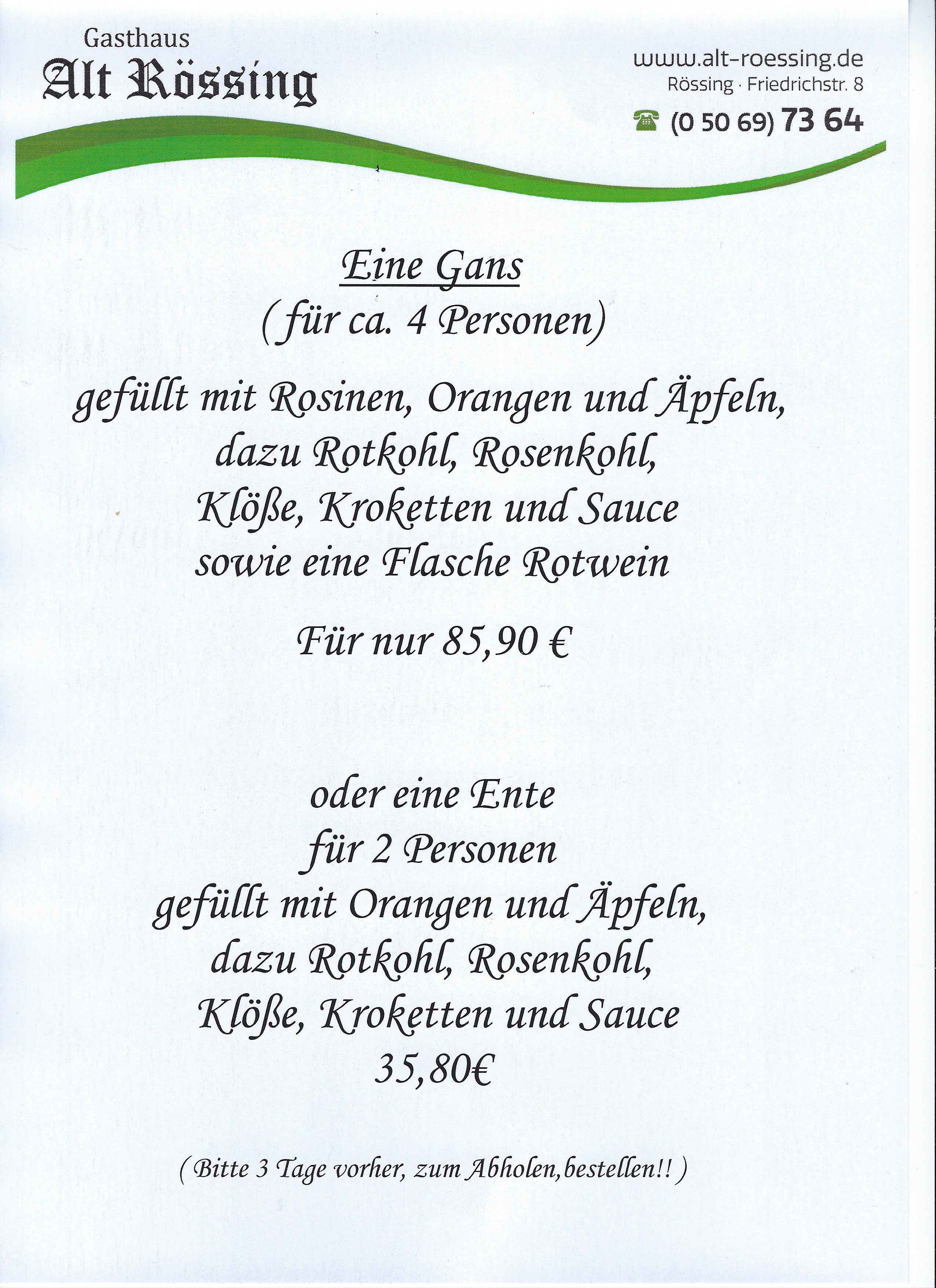Restaurant: Gasthaus Alt Rössing