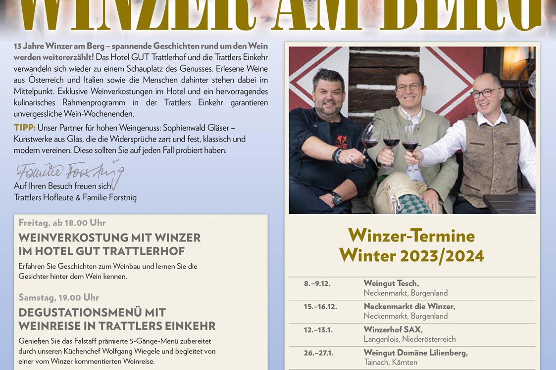 Restaurant: Winzer am Berg - Trattlers Einkehr