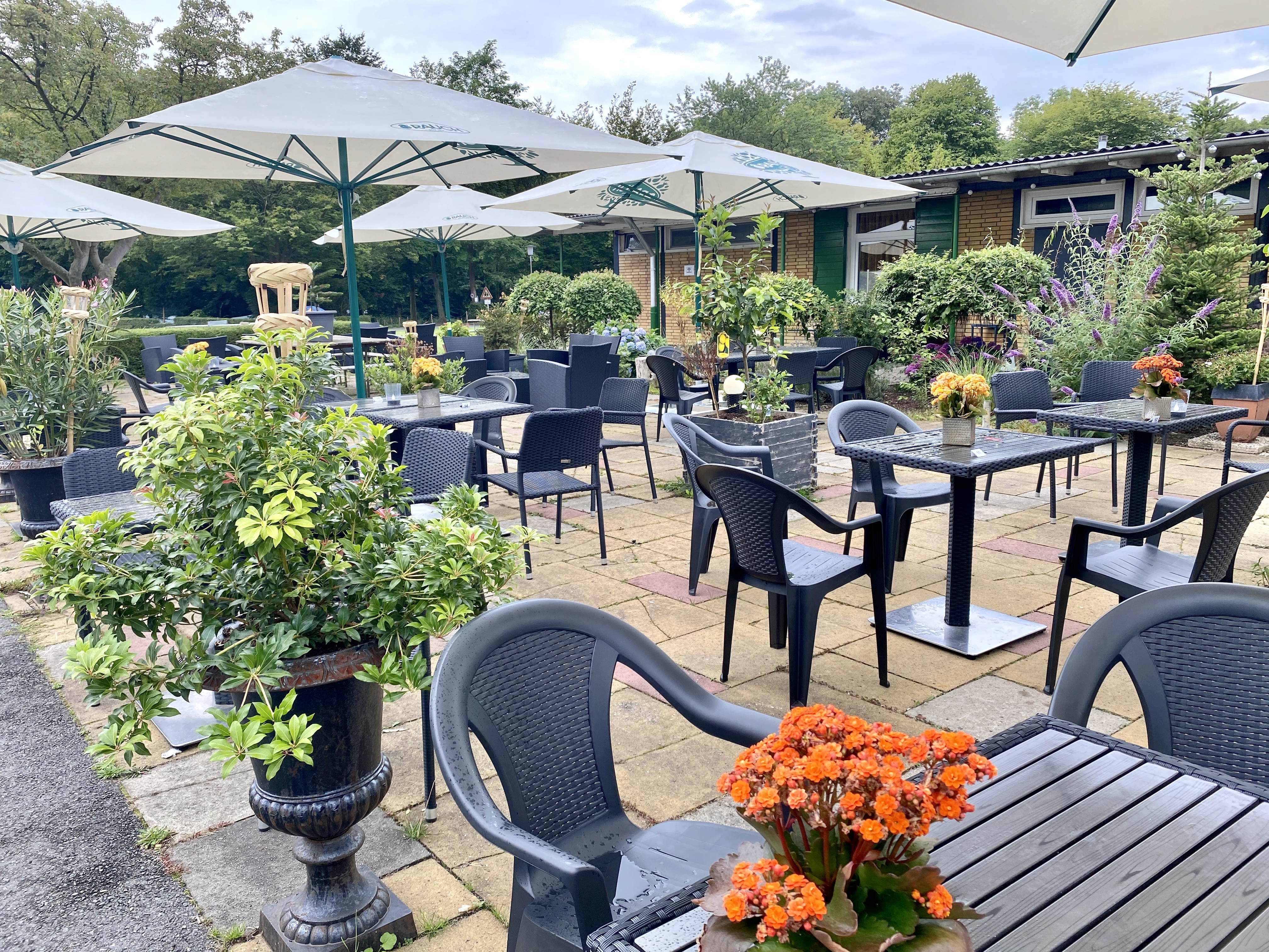 Essen-gehen - Mahlzeiten: Mittagessen - Deutschland - Sommerterasse im Löwental - Trattoria Da Giulia