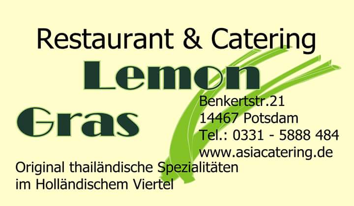 Essen-gehen - Gerichte: Curry - Visitenkarte  - Thai Restaurant LemonGras Potsdam 