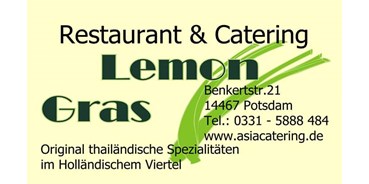 Essen-gehen - Deutschland - Visitenkarte  - Thai Restaurant LemonGras Potsdam 