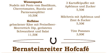 Essen-gehen - Gelbensande - Hofcafé & Hofküche Bernsteinreiter Hirschburg