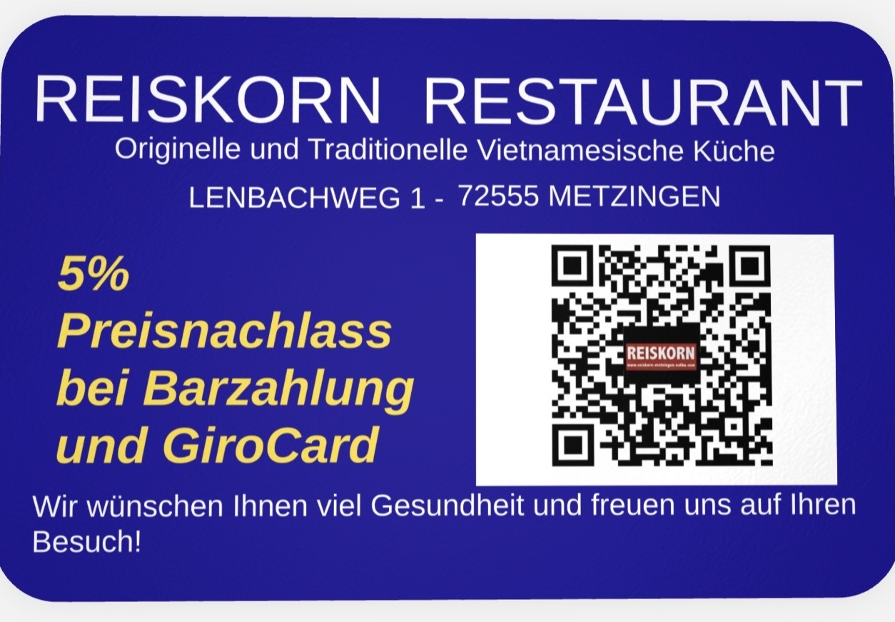 Restaurant: Vietnamesische Restaurant REISKORN Metzingen