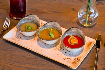 Restaurant: Dreierlei von der Melonenkaltschale - Restaurant Maracana